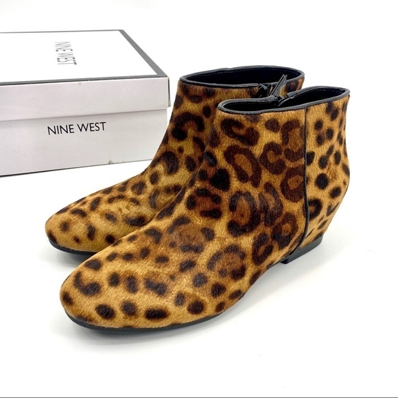 Nine West Towsley leopard print bootie 6.5 - Picture 1 of 7